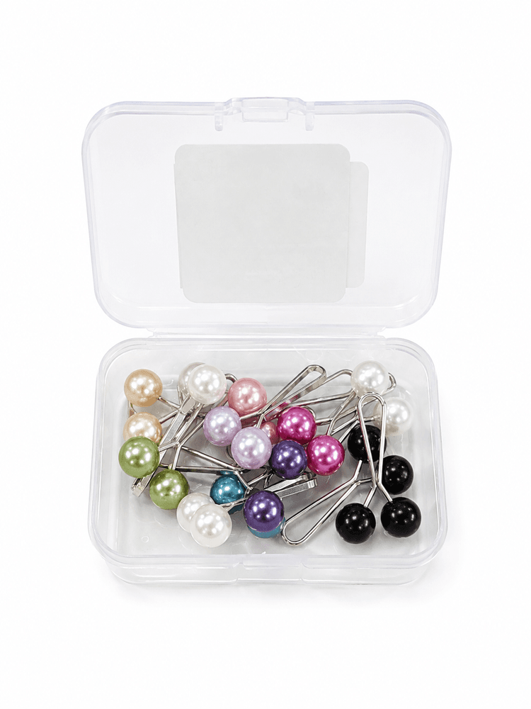 Glossy Shine Hijab Grip Pins (Box of 12) — Polished Gloss Coated Steel